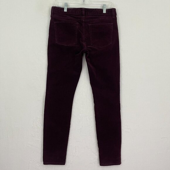 Banana Republic Skinny Fit Corduroy Pants Purple Plum Women's Size 28 / 6 - Picture 4 of 11